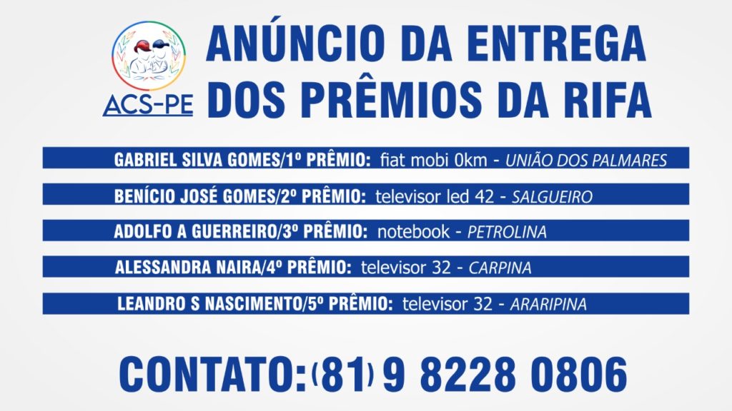 Ganhadores da Rifa