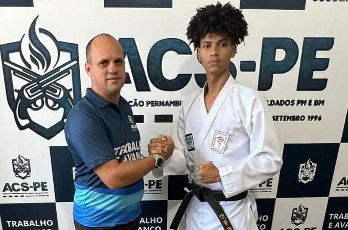 Associação Pernambucana dos Cabos e Soldados incentiva filho de militar classificado para final do Campeonato Brasileiro de Karatê