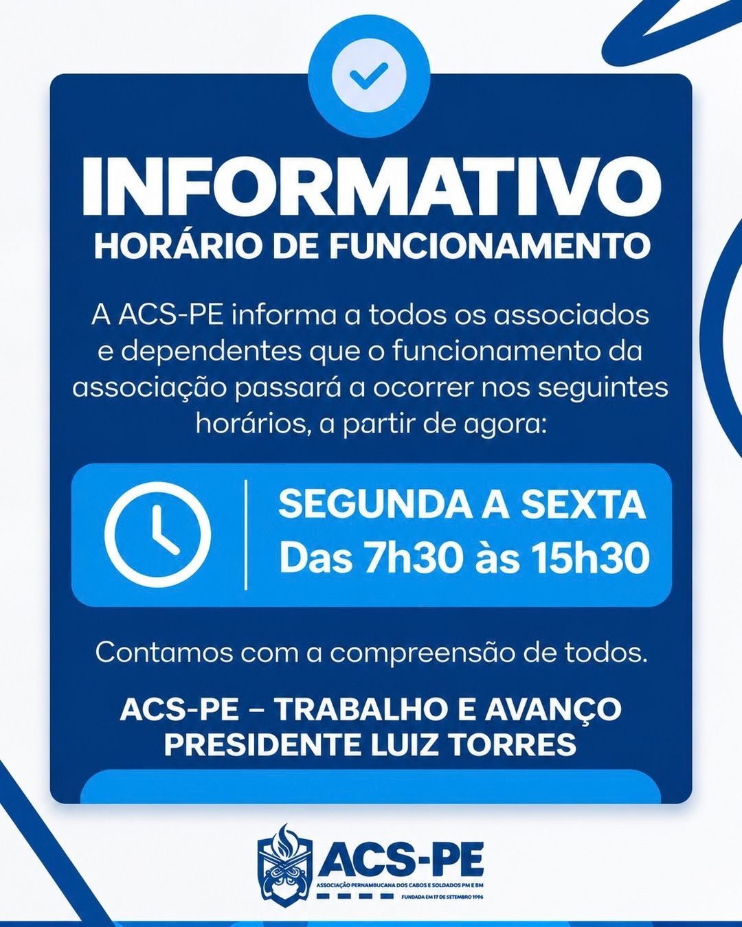 Informativo - Horário de Atendimento